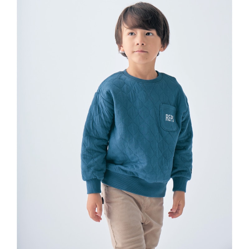 【ポイント10倍! 8/12 09:59迄】◆ 100-130 ◆【ジータ/GITA】 ニットキルト プルオーバー ◇ 子ども 子供 キッズ KIDS 子供服 子ども服 キッズ服 服 トップス スウェット 男の子 女の子 通園 通学 幼稚園 保育園 小学生 おしゃれ キルティング ベルメゾン ◇ 23C