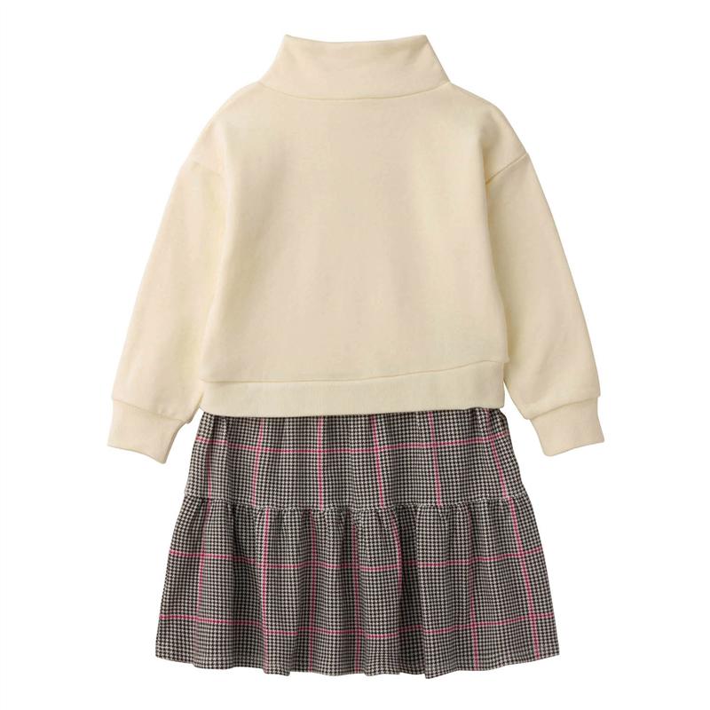 【80%OFF！8/4 (日) 20:00〜8/15(木) 23:59】ベルメゾン ジータ/GITA フード風襟ドッキングワンピース ◆ 140-160 ◆ ◇ 子ども 子供 キッズ KIDS 子ども服 キッズ服 服 ワンピース ワンピ ◇のサムネイル