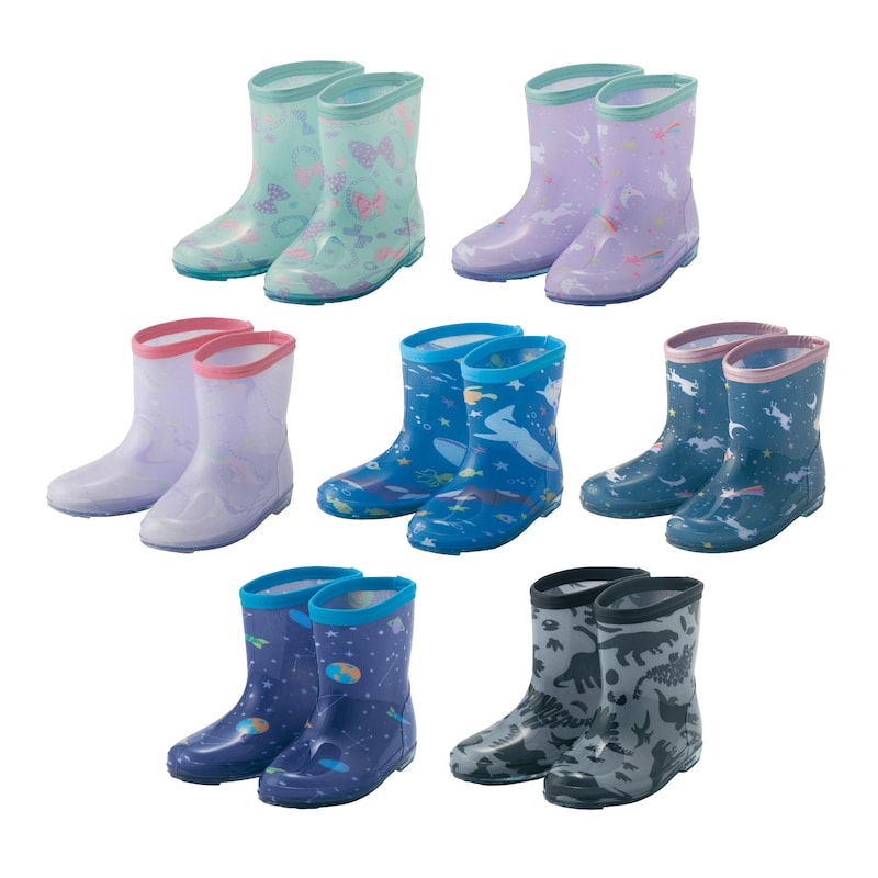 【ベルメゾン】 子供雨具 総柄レインブーツ ◆ 16-21 ◆ ◇ 子ども 子供 キッズ キッズ用 雨具 レイングッズ キッズ用雨具 長靴 雨靴 通園..