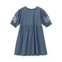  子供服 女の子 花刺繍 パフスリーブ ワンピース ◆ 140-160 ◆ ◇ 子ども 子供 キッズ KIDS 子ども服 キッズ服 服 ワンピース ワンピ ◇