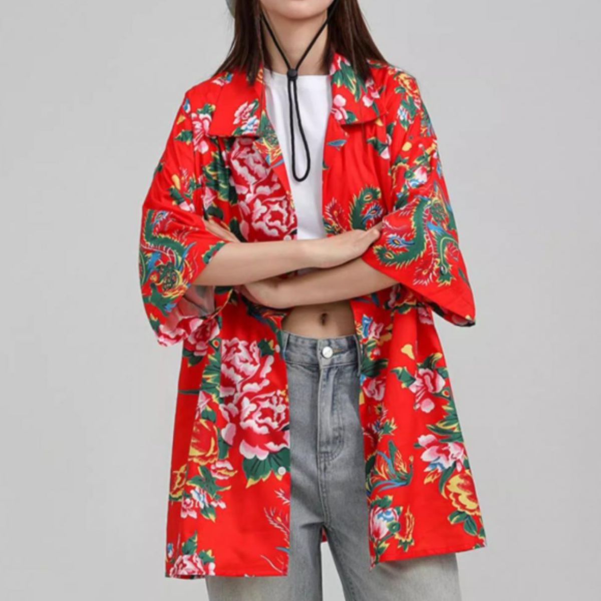 楽天市場】レトロ 柄シャツ（カラーレッド）の通販