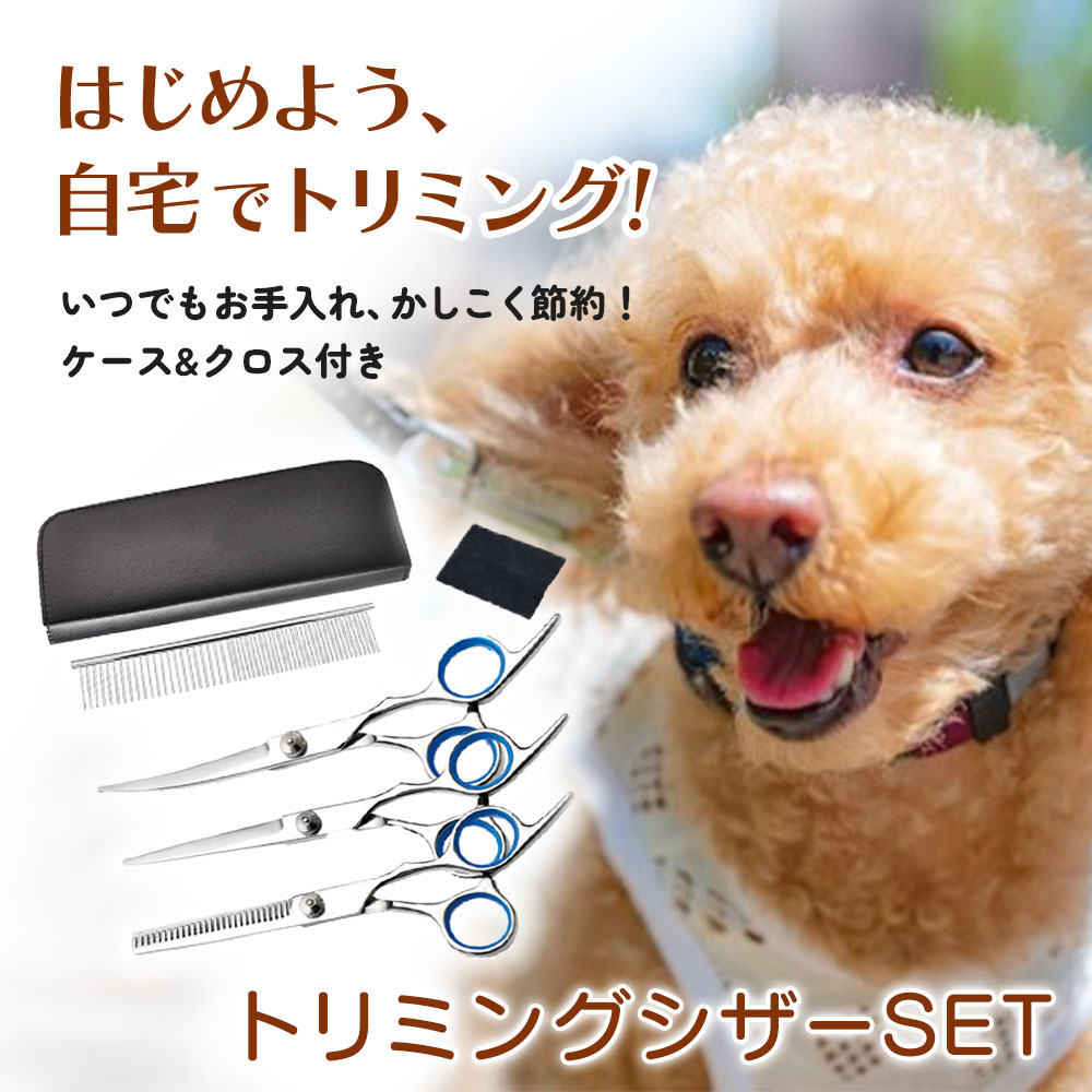 グルーミングキット 【楽天1位/ポイント5倍】 トリミング ハサミ グルーミングセット 犬 ペットグルーミングキット トリミングシザー グルーミング ペット はさみ 犬トリマー ブラッシング カット トリミングハサミ トリミングセット カットハサミ 犬用 シザー はさみキット カーブ カーブシザー