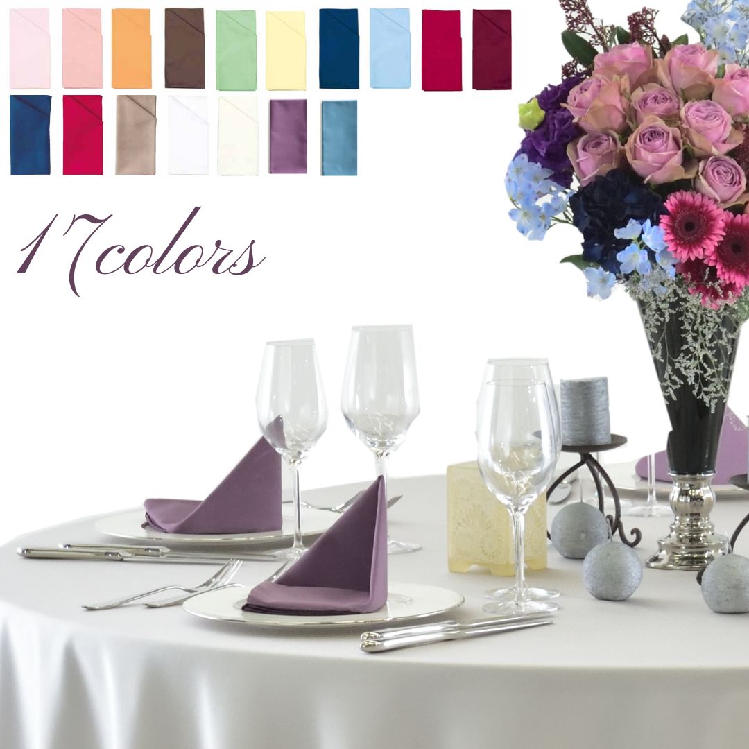 【TCナプキン】テーブルナプキン 混綿 47×47cm 厚手 洗える カラーナプキン トーション ナフキン 無地 ピンク 赤 ネイビー ホワイト グリーン ブラウン ゴールド オレンジ パープル 結婚式 ウェディング バンダナ 三角巾 大口注文OK