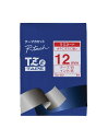 （赤文字 白テープ 12mm） ピータッチラミネートテープ TZe-232 テープカセット ブラザー brother 