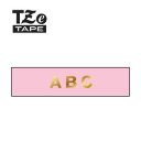 【金文字 ピンクリボンテープ 12mm】 ピータッチ用リボンテープ TZe-RE34 りぼんテープ 粘着面のないリボン テープカセット ギフト・ラッピングに ブ...