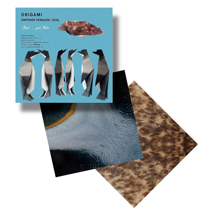 SCOPE 折り紙 REALFAKE ポーラーシリーズ Type-C【18203】2種類 各12枚 計24枚 動物:ペンギン、アザラシ 動物折り紙 おりがみ ど...