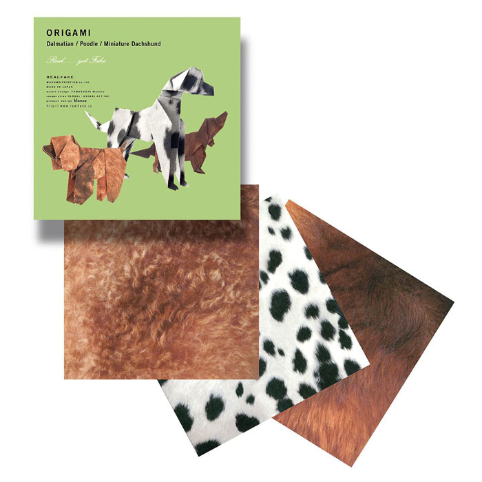 SCOPE 折り紙 REALFAKE ホームシリーズ Type-G【18209】3種類 各6枚 計18枚 動物:ダルメシアン、プードル、ミニチュアダックスフンド...