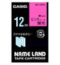 カシオ ネームランドテープカートリッジ12mm XR-12FPK（XR12FPK） 【黒文字蛍光ピンクテープ】 カラーやデザインを楽しめるテープ NAME LAND TAPE CARTRIDGE 【メール便対応10個まで】 CASIO 1