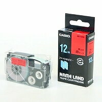 カシオ ネームランドテープカートリッジ12mm XR-12RD(XR12RD)【黒文字赤テープ】 シーンや用途を選ばず使える、汎用性の高いテープ NAME LAND TAPE CARTRIDGE 【メール便対応10個まで】 CASIO