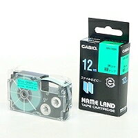 乐天商城 - カシオ ネームランドテープカートリッジ12mm XR-12GN（XR12GN） 【黒文字緑テープ】 シーンや用途を選ばず使える、汎用性の高いテープ NAME LAND TAPE CARTRIDGE 【メール便対応10個まで】 CASIO