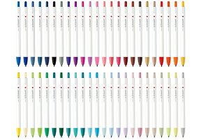 ノック式水性カラーペン 全48色セットケースなし WYSS22-48color ゼブラ zebra CLICKART クリッカート シングルタイプ 2022年6月追加になったやさしくペールな色合い12色を含んだクリッカート全48色セット 0.6mm 水性染料【 メール便での配送のみ送料無料 】