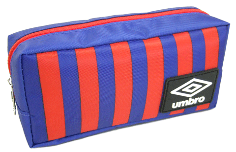 アンブロ　UMB　ワッペンペンポーチ（R×STP　レッド　ストライプ　BH120−17　／アンブロ／文具／文房具..