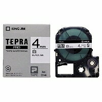キングジム「テプラ」PRO用 テプラテープ「SS4K」白ラベル 黒文字 4mm幅 長さ8m　KING JIM TEPRA　「テプラ」PROテープカートリッジ