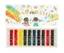 透明くれよん 10色セット【KE-AC27】※KE-AC18の後継品 オイルゲルクレヨン(あか・だいだい・き・きみどり・みどり・みず・あお・むらさき・うすだいだ...