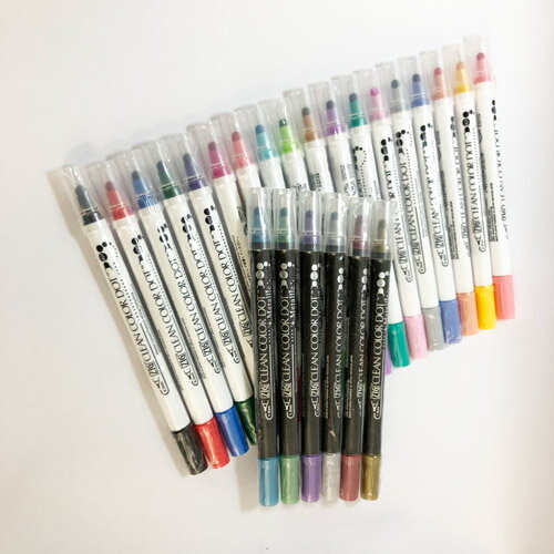 ZIG クリーンカラードット24色セット ツインタイプ【ZIG-TWIN-24C】ツインタイプマーカー 水性顔料インキ クレタケ くれ竹 ZIG CLEAN C...