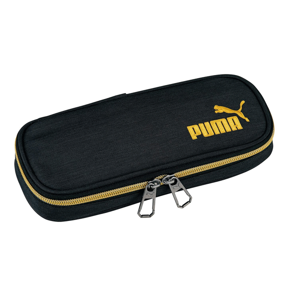 プーマ　ヘザーボックスペンケース　PM230BK　ブラック　 PUMA／クツワ／プーマ／文具／文房具／新入学／筆箱／筆入れ＜メール便不可＞