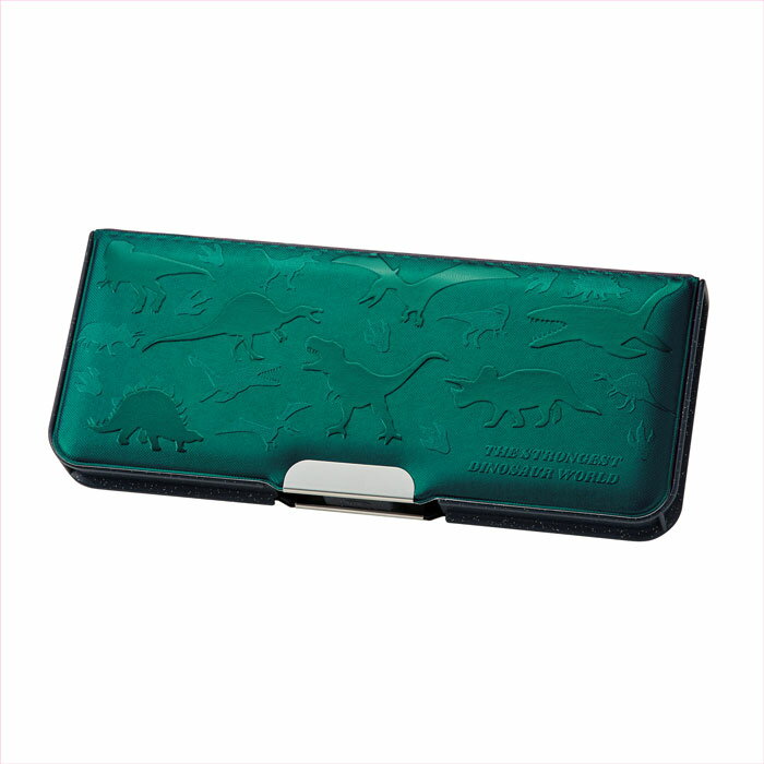 マグネット式2ドア筆入 ピッタントン ダイナソーグリーン【CH206GR】鉛筆ホルダーに7本入る ペンケース 筆箱 マグネット式2ドア筆入 両開き ベルマーク運...