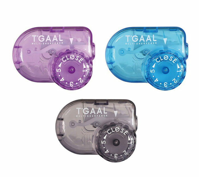 クツワ 透明鉛筆削りトガール クリアー【RS036】全3色:RS036PUパープル/RS036BLブルー/RS036BKブラック ハンディ鉛筆削り 手動鉛筆削り...