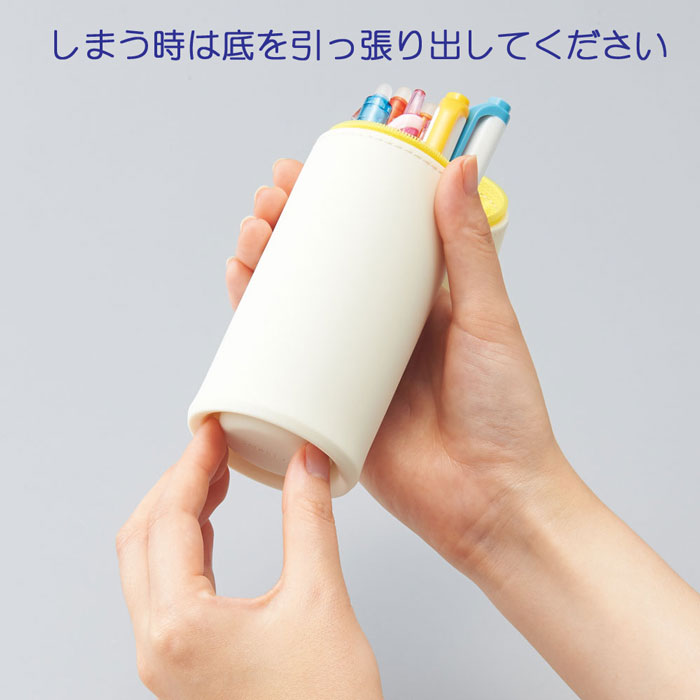 スタンドペンケース【A-7714】BIGサイズ ペンが約22本入ります。SMART FIT PuniLabo （A7714）　筆入れ ペンホルダー アニマル/動物 シリコン シリコーンゴム リヒト LIHIT LAB. プニラボ アニマルペンケース bellepo-10020853 べるえぽ サンプル画像3