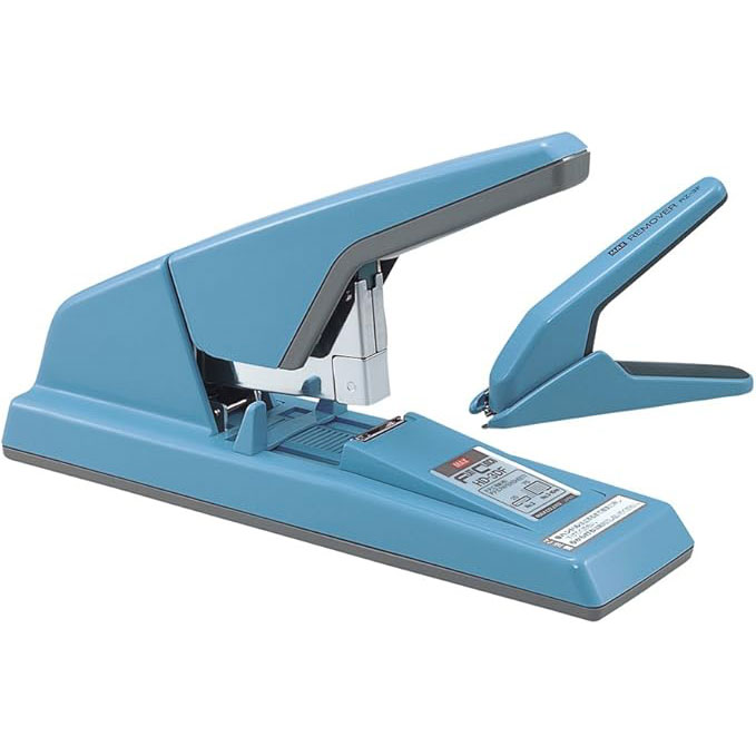 マックス ホッチキス 3号タイプ 中型 フラットホッチキス<フラットクリンチ> ブルー【HD-3DFR】リムーバ付き 最大:75枚とじ(使用針によって異なります...