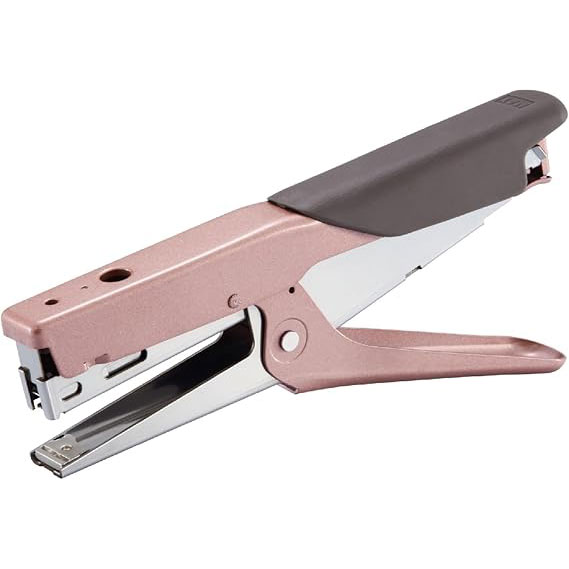 マックス ホッチキス<プライヤータイプ>軽とじ ローズゴールド【HP-50L】とじ枚数:コピー用紙約10〜15枚 とじ奥行き:最大64mm 針装てん数:210本...