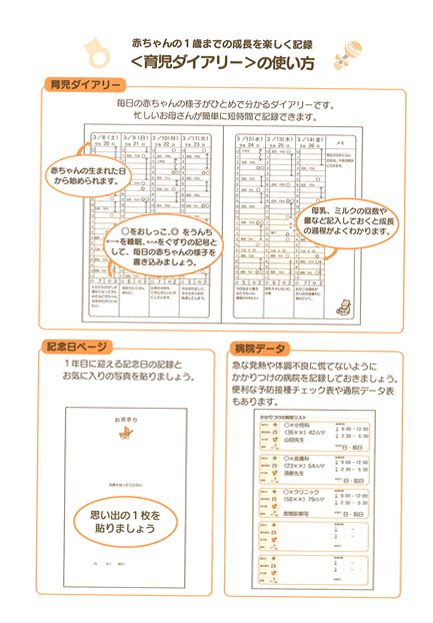 ◎＜メール便のみ送料無料＞育児ダイアリー　A5　ミドリ　26007006　育児日記　midori　ダイヤリー　【メール便送料無料】