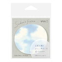 付せん紙 透ける 空柄 水色(19070006) 24枚入 付箋紙 ふせん 粘着メモ 空 雲 ミドリ MIDORI 株式会社デザインフィル【メール便対応可能】