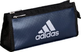 アディダス ペンケース アディダス＜adidas＞　筆入れ（ペンケース）　PT1400AI07N26　紺銀（ネイビー／シルバー）　ダブルポケット　ソフトペンケース　三菱鉛筆　筆箱　PT-1400 AI07 ／文具／文房具／新入学