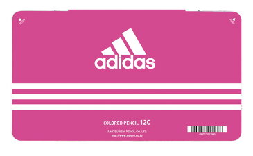 ◎アディダス＜adidas＞　色鉛筆　12色セット　ピンク　K88012CAI.13（880AIピンク）　三菱鉛筆　丸軸／色鉛筆880級／文具／文房具／新入学