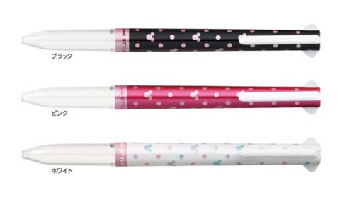 スタイルフィット3色ホルダー(クリップ付) ディズニー・シリーズ UE3H-258DS　ホワイト/ピンク/ブラック　　uni　STYLE FIT　DISNEY　三菱鉛筆