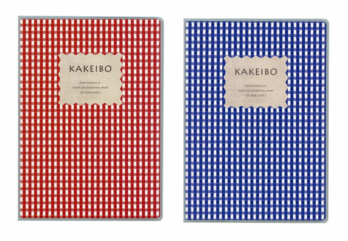 A5サイズ ギンガムチェック家計簿 A5 全2色(レッド J1235/ブルー J1236)ビニールカバー付 192ページ 支出記録/お金記録/お金の記録帳 /か...