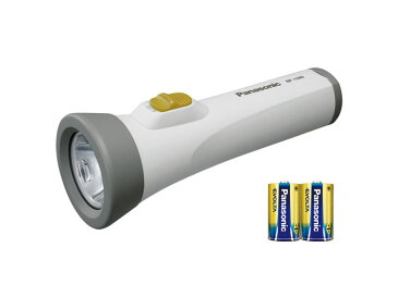 パナソニック LED懐中電灯<乾電池エボルタ付き>【BF-158BK-W】 LEDライト(単1電池2本使用) 懐中電気 EVOLTA /evolta