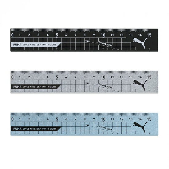 プーマ アルミ定規15cm PM514 紙がキレイに切れる定規 XS03にプーマのデザイン ゼロスタート目盛り GOOD GESIGN グッドデザイン賞受賞商品...