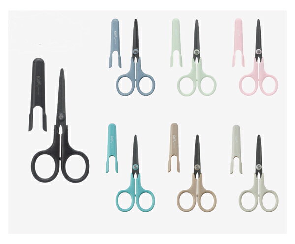 Kept フッ素コートハサミ KP4 キャップ付 本体:53×107×10mm ペンケースに入れて持ち運びしやすいサイズ感 ケプト はさみ 鋏 【 4個までメー...