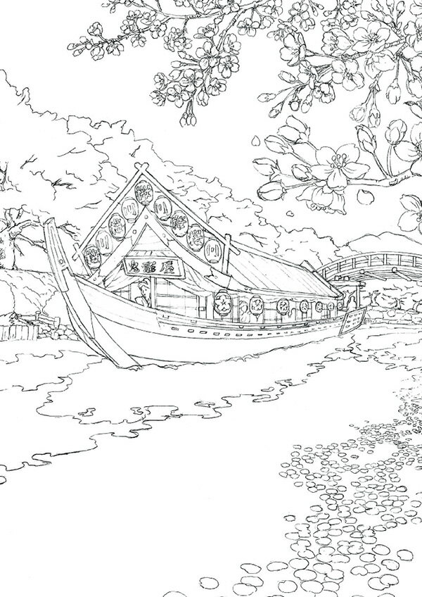 【楽天市場】塗り絵セレクション JAPAN 日本 290000001 B5（182×257×5mm）サイズ おまけ8ページ・本文24ページ 左