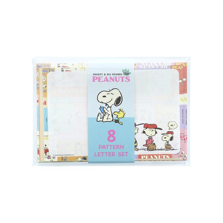 スヌーピー レターセット SNOOPY & FRIENDS B 【S8907110】便箋:8柄 各1枚/封筒:8柄 各1枚 封筒サイズ:W145×H95mm・便...