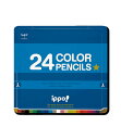 トンボ ippo! スライド缶入色鉛筆 24色【CL-RPM0424C】プレーン Blue イッポ 24COLOR PENCILS Tombow スライド式缶入色鉛筆 ※名入れは行っておりません※ 【 2個までメール便対応可能 】