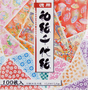 15.0×15.0cm 徳用和紙千代紙 018033 10柄各10枚 100枚入 白仙貨紙を使用した和紙千代紙 トーヨー 【 4冊までメール便対応可能 】パッケージサイズ:15.0×15.0×1.2cm
