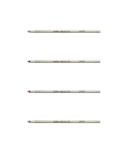 ゼブラ/ZEBRA　油性ボールペン用替え芯0.7 【4C-0.7芯】 　ボール径0.7mm　BR-8A-4C　ボールペン替芯　黒・青・赤・緑　油性顔料インク