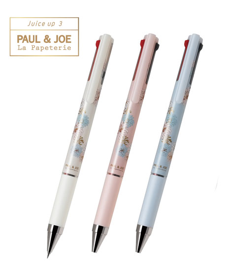 3色ボールペン ジュースアップ3 PAUL & JOE La Papeterie コラボ LKJP-60S4PJ1 芯径0.4mm インキ色：黒・赤・青 超極細 多色ボールペン Juice up 3 水性顔料ゲルインキボールペン スライドレバー式 パイロット PILOT 【20本までメール便対応可能 】2022年12月発売新商品のサムネイル