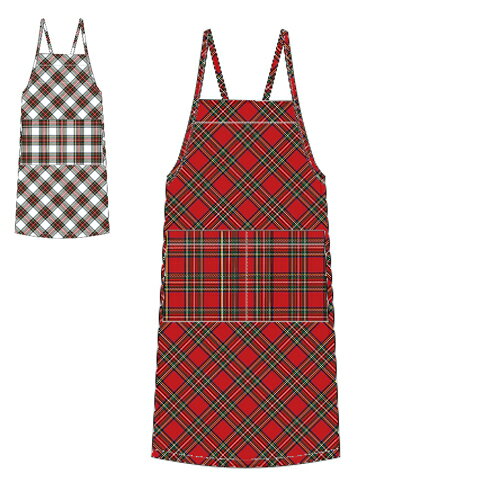 樂天商城 - レッドチェックス ラミネートワークエプロン バッククロス /　おしゃれ RED CHECKS® 45