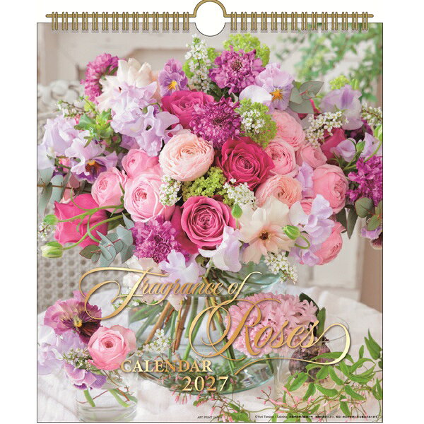 シリーズFragrance of Rosesサイズ300×260mm仕　様13枚綴り、紙ヘッダー仕様、ばらの香料インク使用セット内容カレンダー × 1発売元株式会社アートプリントジャパン商品説明美しいばらのエレガントなアレンジメントと一緒に「バラの香り」が楽しめるカレンダーです。使いやすい30角サイズです。※法律の改正等により、祝日・休日等が変更になる場合がございます。 ラッピングについてカレンダーは、商品本体あるいはパッケージに商品価格が印刷されています。商品価格を消したり、メーカーが予め貼ってあるシールの値札(接着がとても強力なので無理に剥がすと汚くなる可能性があります。)を剥がしたりはしません。予めご了承くださいませ。