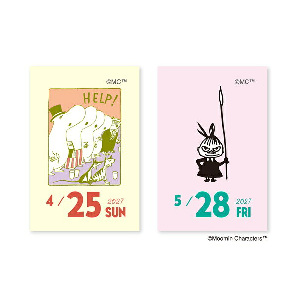 ベルセーブの2027年 カレンダー　ムーミン ミニミニ日めくり（1月始まり）/ デコレーション ライフログ かわいい｜アングル2