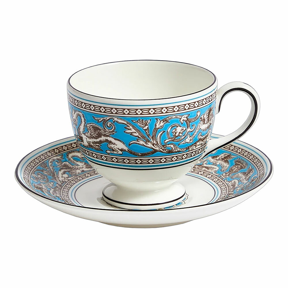 ウェッジウッド フロレンティーンターコイズ ティーカップ&ソーサー(リー) 1070728