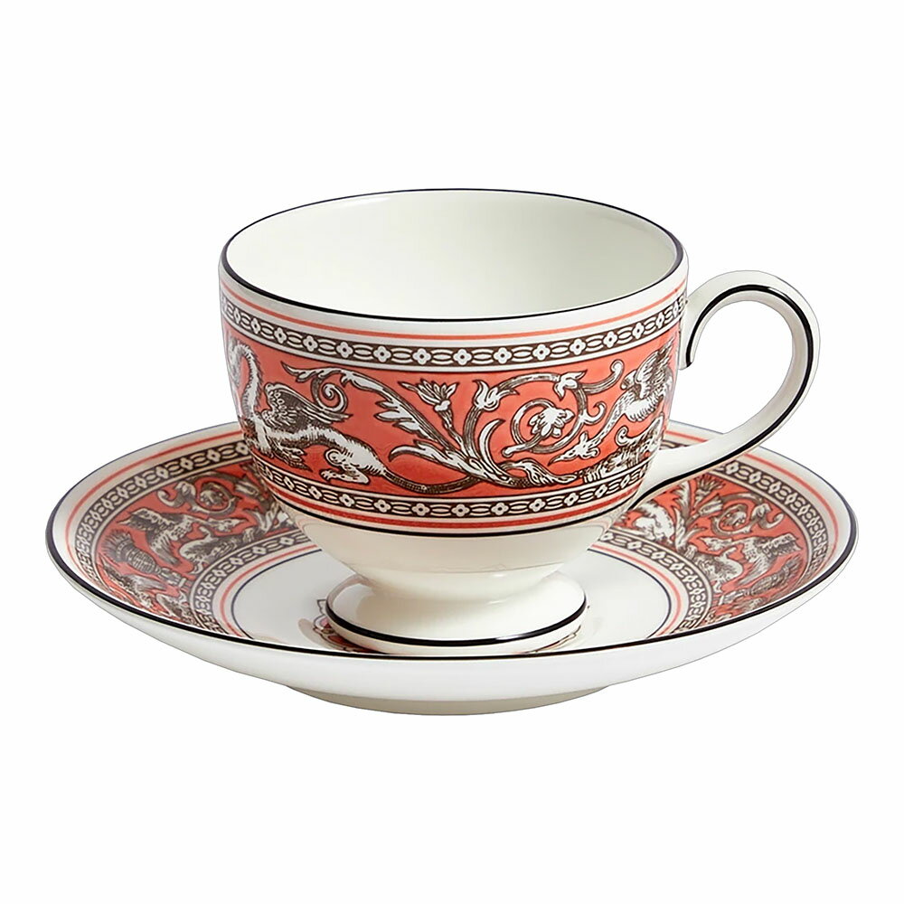 ウェッジウッド フロレンティーン サーモン ティーカップ&ソーサー(リー) 1070729