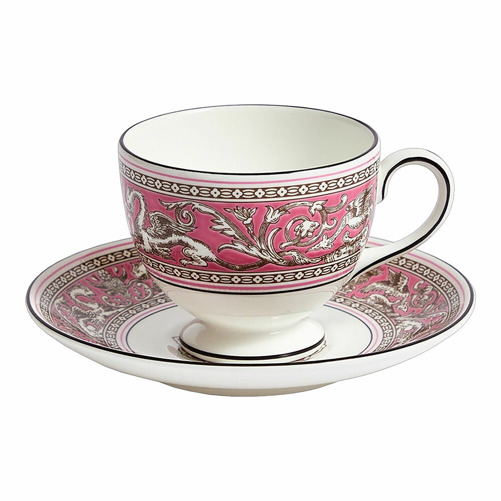 ウェッジウッド フロレンティーン フューシャ ティーカップ&ソーサー(リー) 1070850