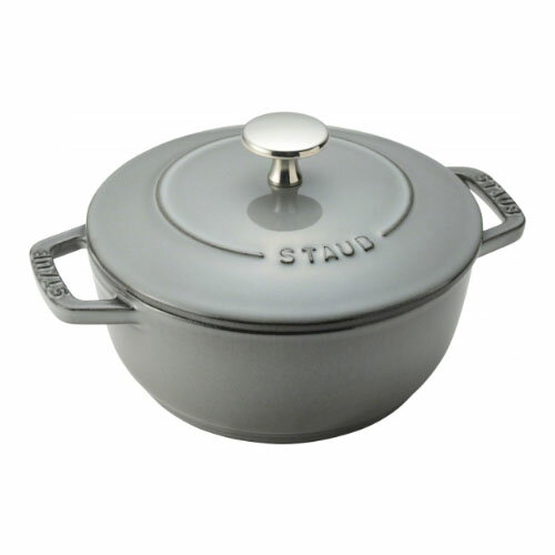 鋳物ホーロー鍋 ストウブ　staub　Wa-NABE　18cm　Mサイズ　グレー