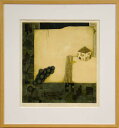 岩切裕子 額付き木版画 空っぽの部屋(2003年)