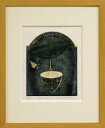 岩切裕子 額付き木版画 『Blue Velvet』 1999年