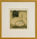 岩切裕子 額付き木版画 夜の樹(2001年)